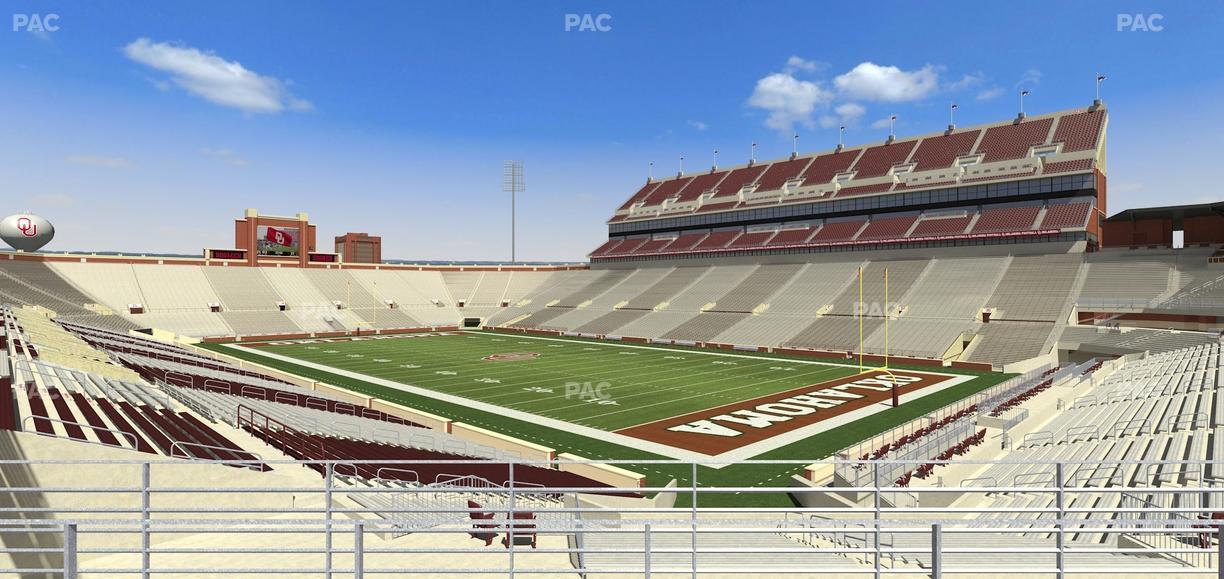 Gaylord Family Oklahoma Memorial Stadium - Section 50 Seat View
