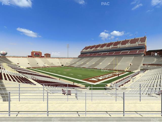 Gaylord Family Oklahoma Memorial Stadium - Section 50 Seat View