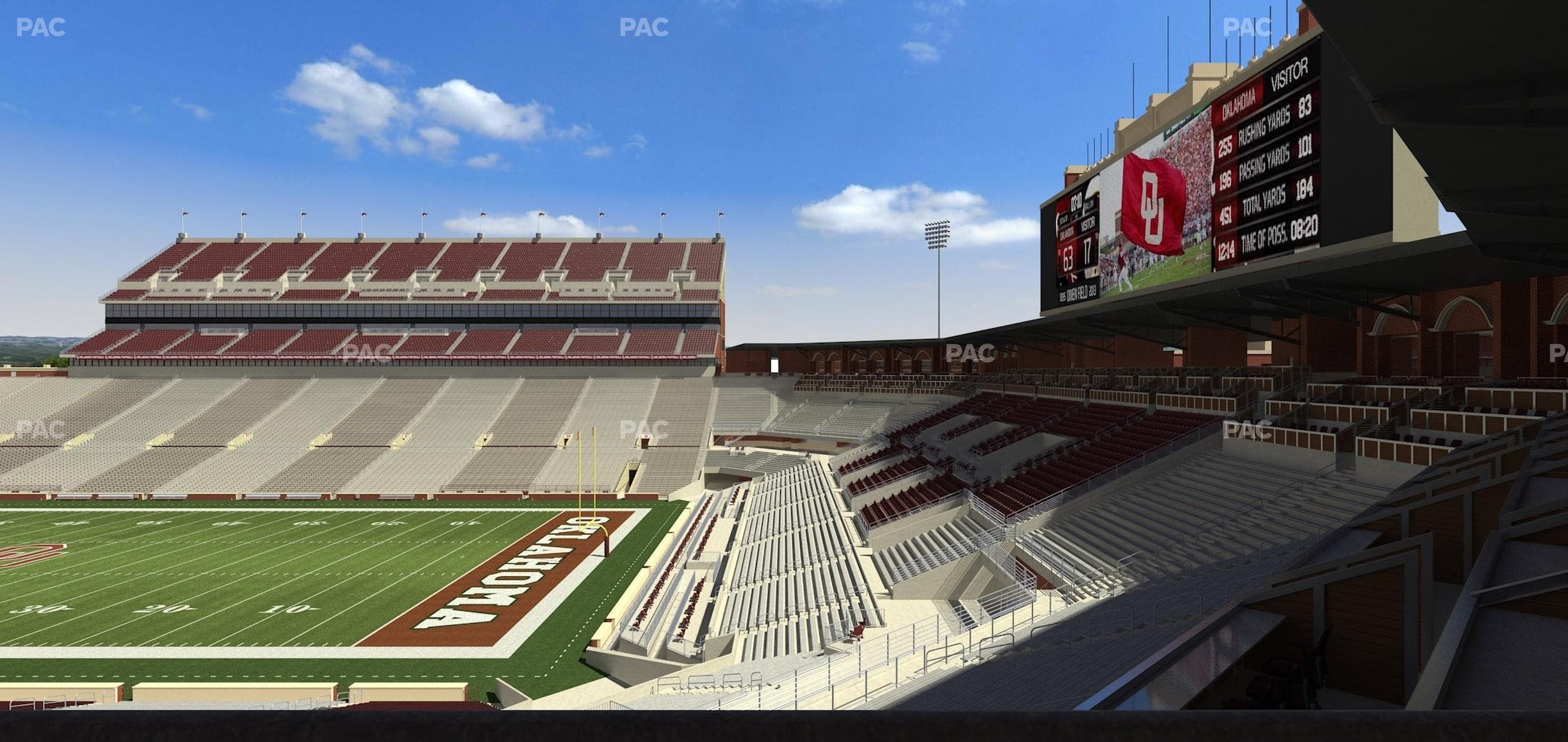 Gaylord Family Oklahoma Memorial Stadium - Section 51 Seat View