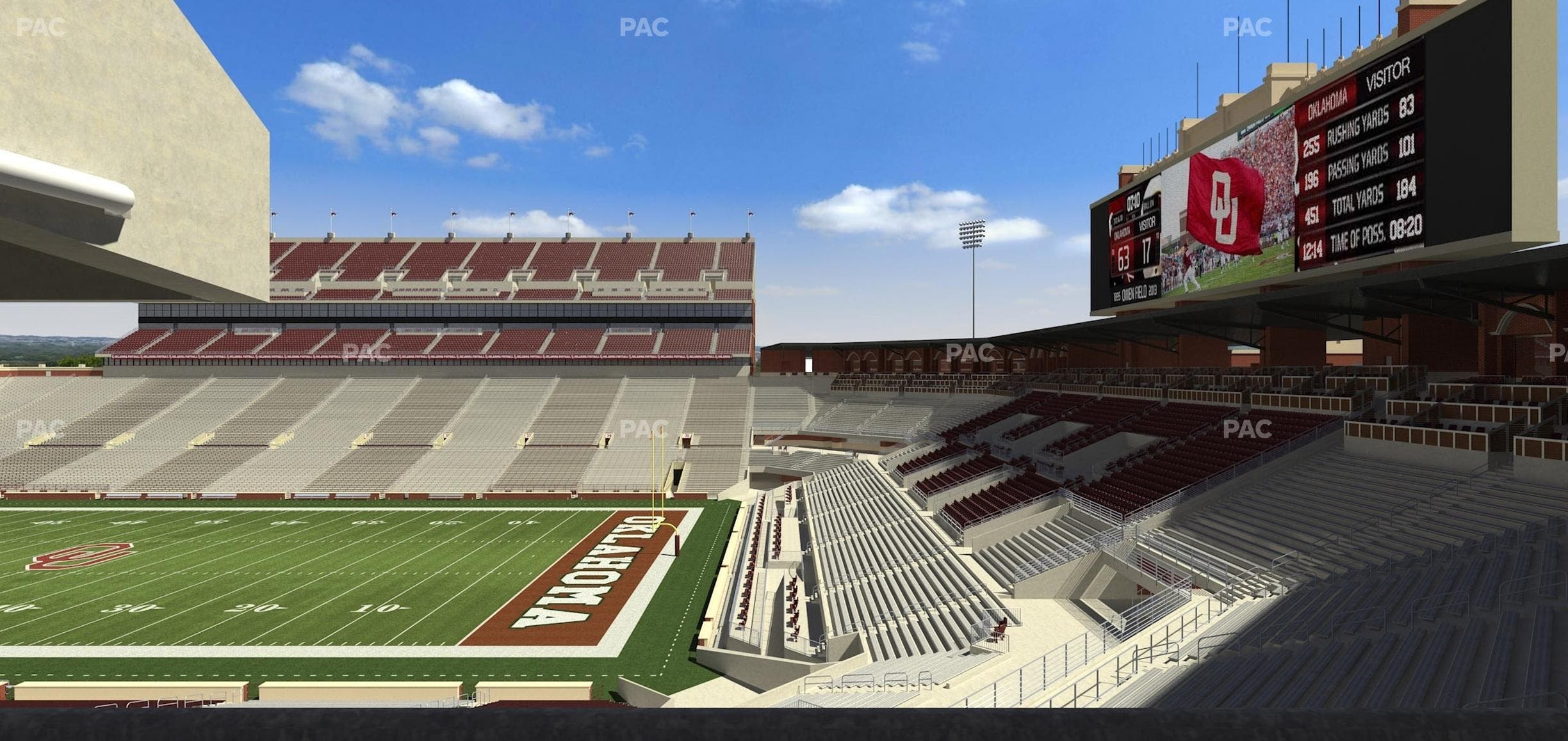 Gaylord Family Oklahoma Memorial Stadium - Section 52 Seat View