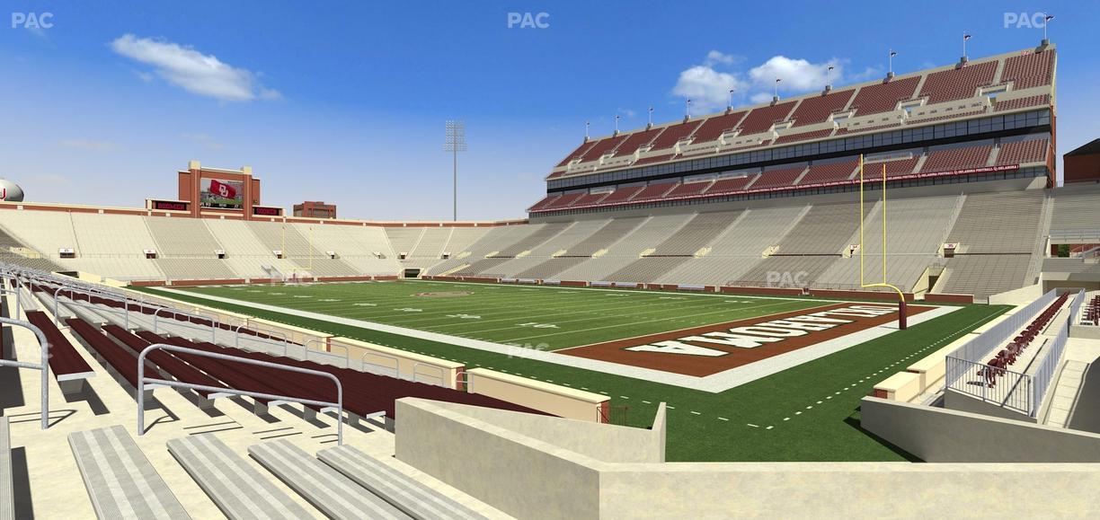 Gaylord Family Oklahoma Memorial Stadium - Section 52 Seat View