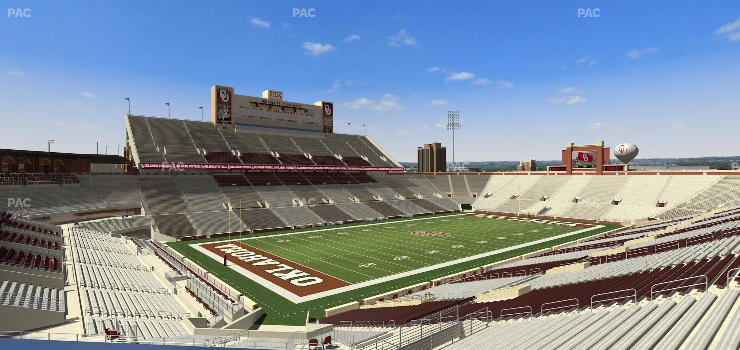 Gaylord Family Oklahoma Memorial Stadium - Section Loge 37 Seat View