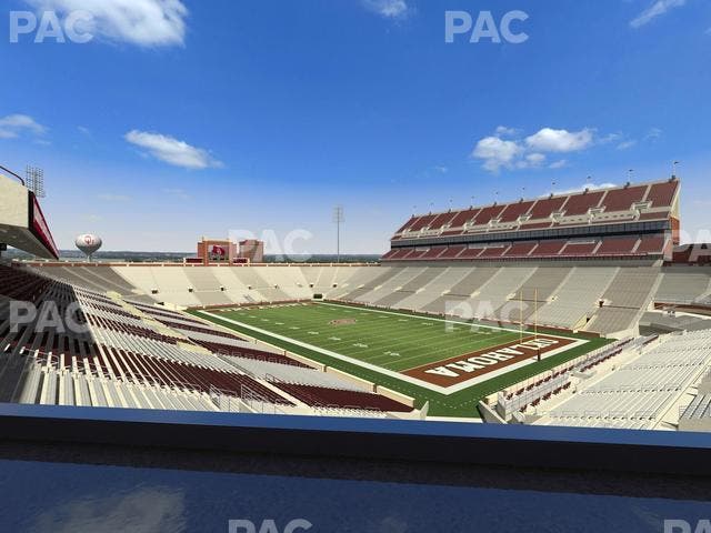 Gaylord Family Oklahoma Memorial Stadium - Section Loge 50 Seat View