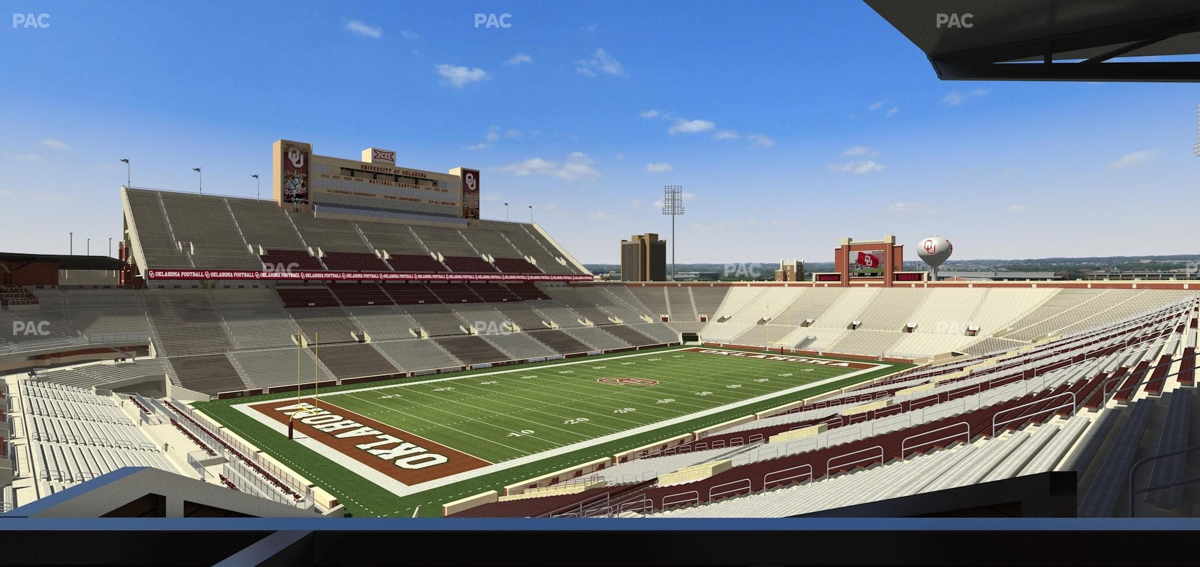 Gaylord Family Oklahoma Memorial Stadium - Section Suite 37 Seat View