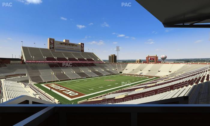 Gaylord Family Oklahoma Memorial Stadium - Section Suite 37 Seat View