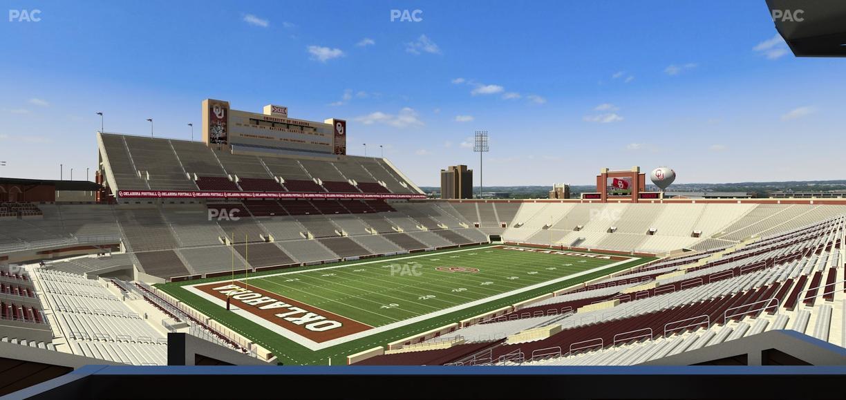 Gaylord Family Oklahoma Memorial Stadium - Section Suite 37 Seat View