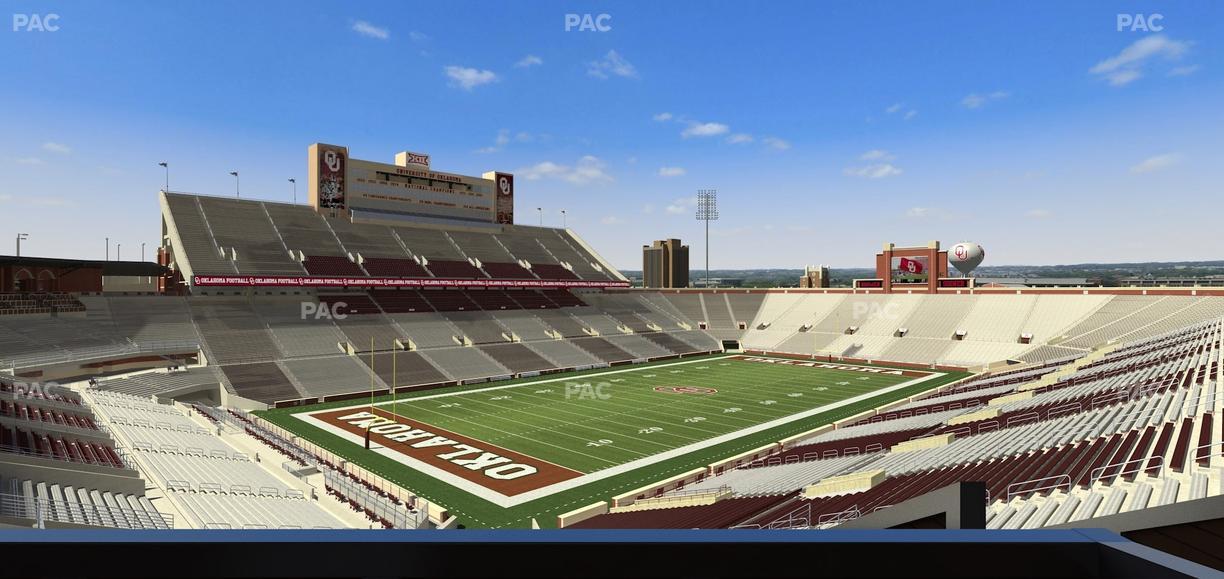 Gaylord Family Oklahoma Memorial Stadium - Section Suite 38 Seat View
