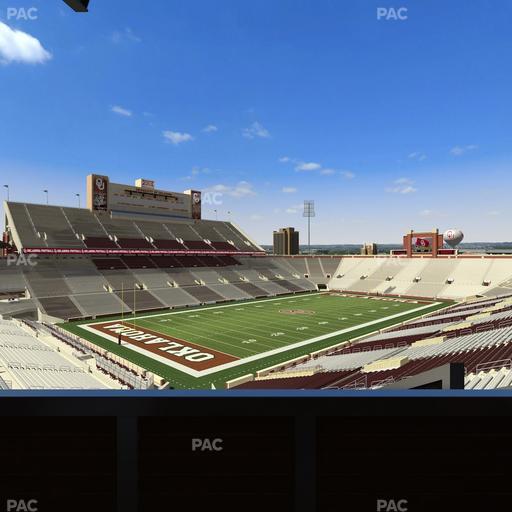 Gaylord Family Oklahoma Memorial Stadium - Section Suite 38 Seat View