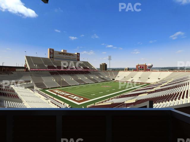Gaylord Family Oklahoma Memorial Stadium - Section Suite 38 Seat View