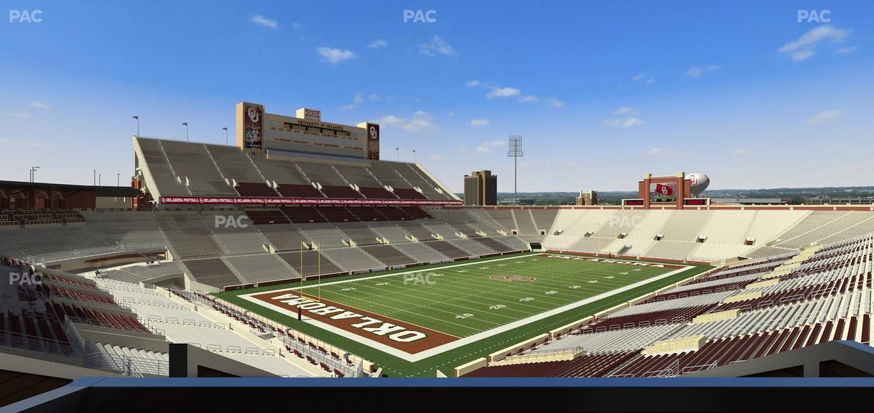 Gaylord Family Oklahoma Memorial Stadium - Section Suite 38 Seat View