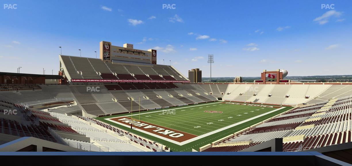 Gaylord Family Oklahoma Memorial Stadium - Section Suite 39 Seat View