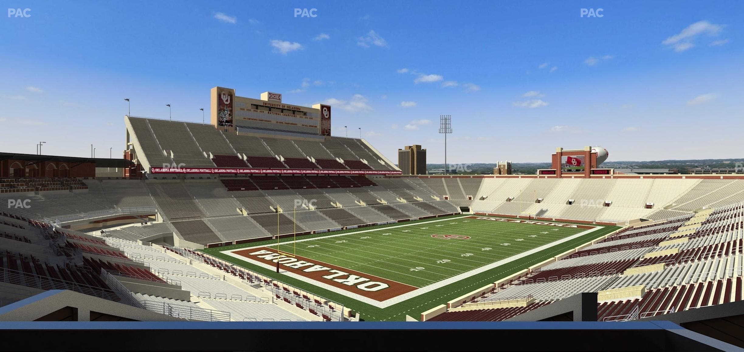 Gaylord Family Oklahoma Memorial Stadium - Section Suite 39 Seat View
