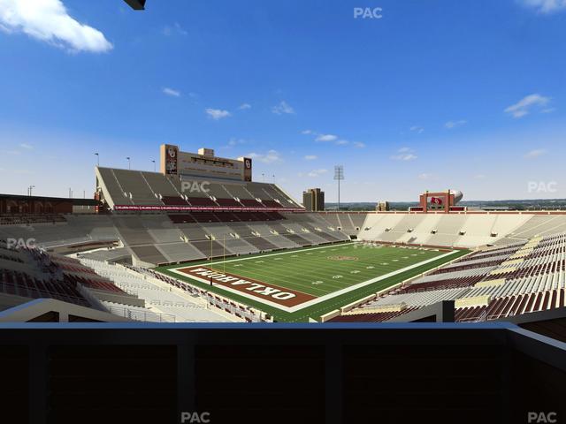 Gaylord Family Oklahoma Memorial Stadium - Section Suite 39 Seat View