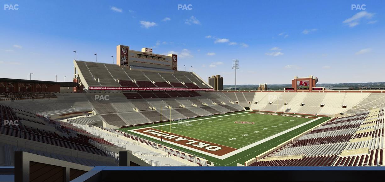 Gaylord Family Oklahoma Memorial Stadium - Section Suite 39 Seat View