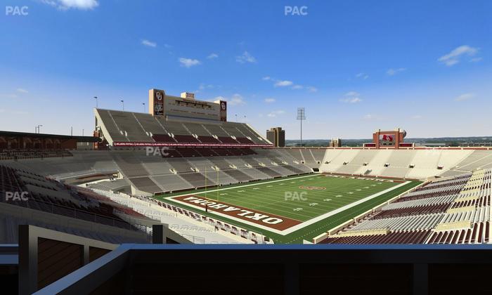 Gaylord Family Oklahoma Memorial Stadium - Section Suite 39 Seat View