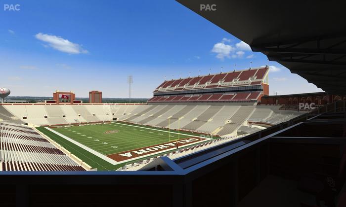Gaylord Family Oklahoma Memorial Stadium - Section Suite 48 Seat View