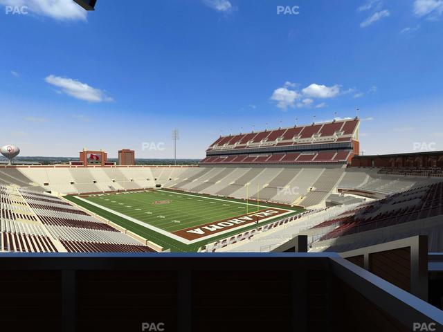 Gaylord Family Oklahoma Memorial Stadium - Section Suite 49 Seat View