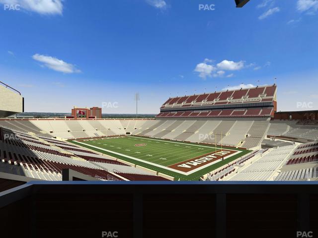 Gaylord Family Oklahoma Memorial Stadium - Section Suite 50 Seat View