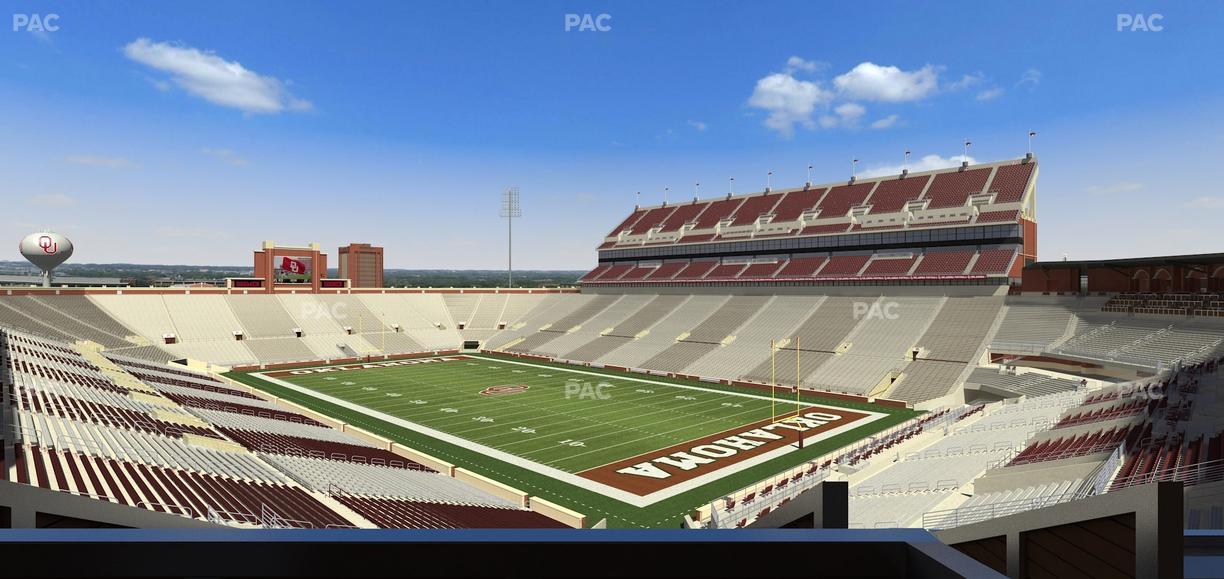 Gaylord Family Oklahoma Memorial Stadium - Section Suite 50 Seat View