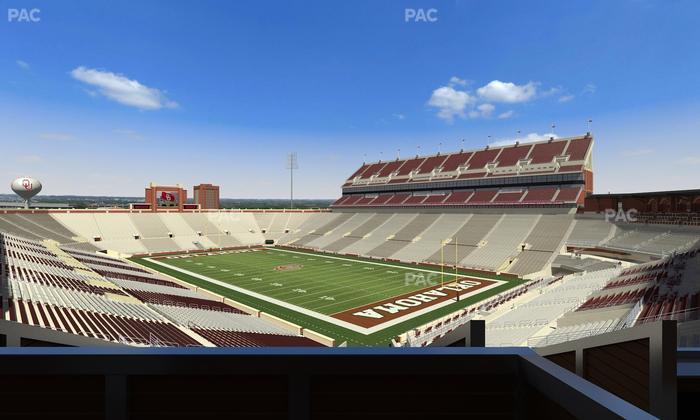 Gaylord Family Oklahoma Memorial Stadium - Section Suite 50 Seat View