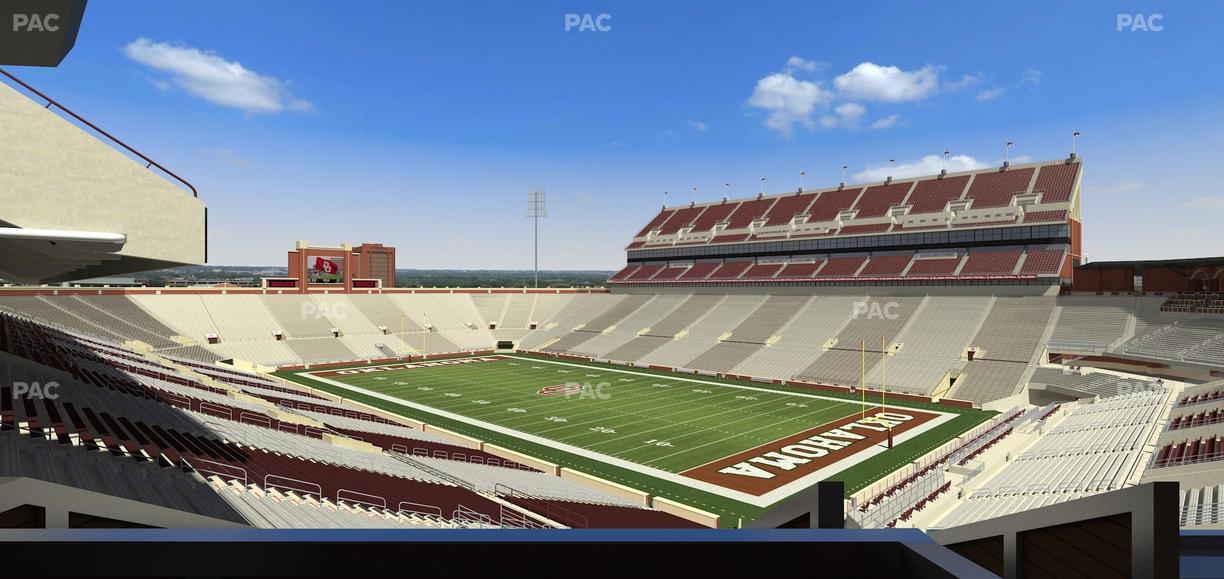 Gaylord Family Oklahoma Memorial Stadium - Section Suite 51 Seat View