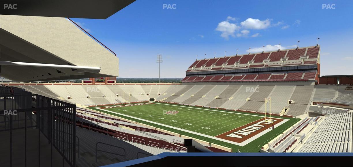 Gaylord Family Oklahoma Memorial Stadium - Section Suite 51 Seat View