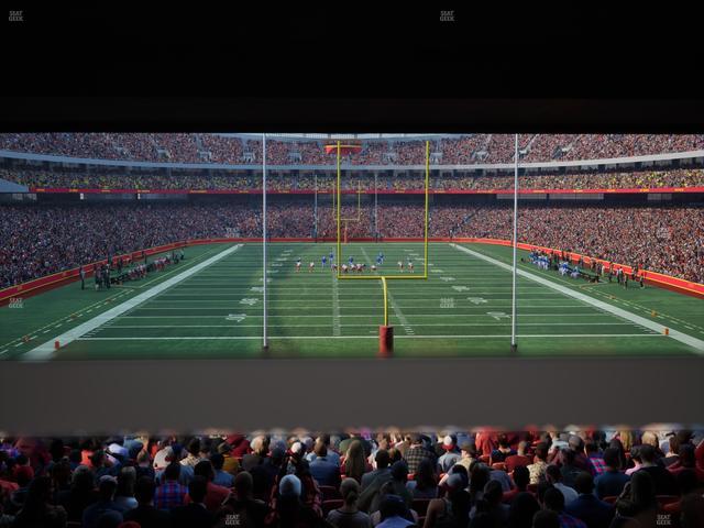 Vue officielle de la Section Suite 110 B au site GEHA Field at Arrowhead Stadium