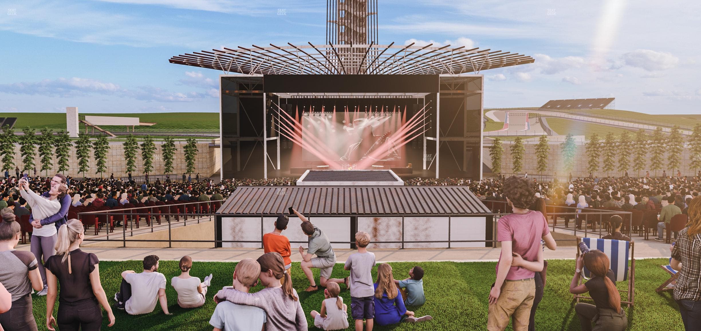 Germania Insurance Amphitheater - Section Ga Lawn Seat View