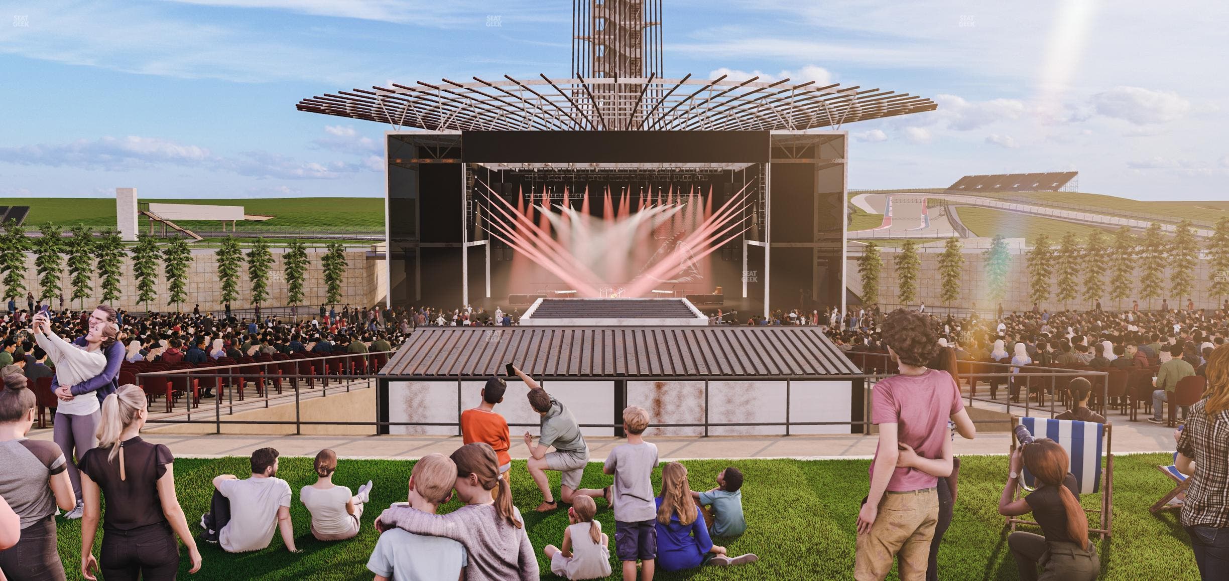 Germania Insurance Amphitheater - Section Ga Lawn Seat View