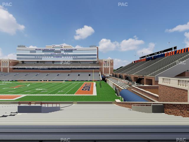 Official view from Section Back 101 at Gies Memorial Stadium