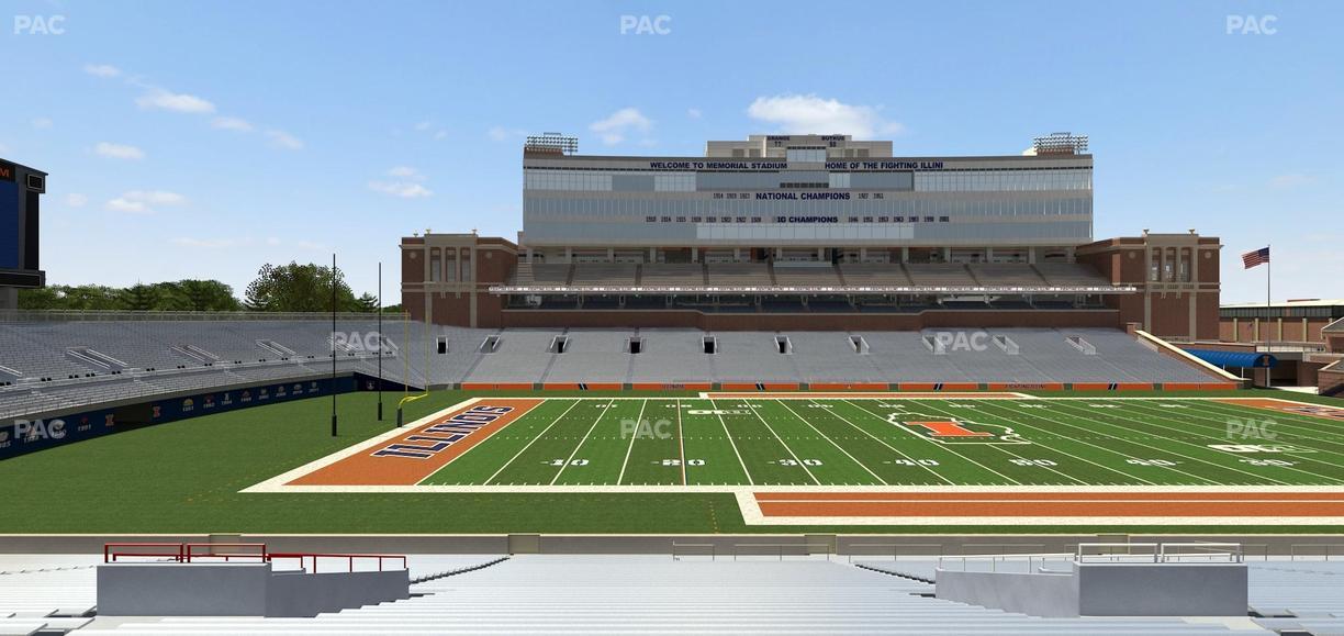 Gies Memorial Stadium - Section Back 107 Seat View