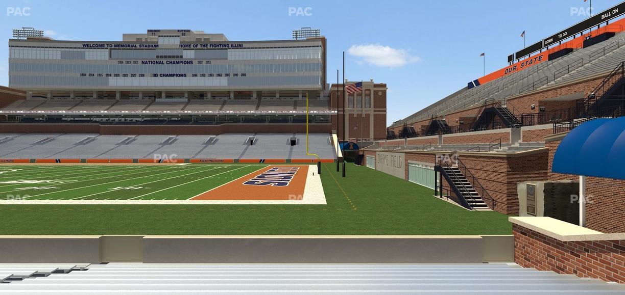 Gies Memorial Stadium - Section Front 101 Seat View