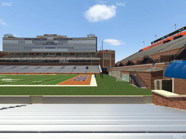 Gies Memorial Stadium - Section Front 101 Seat View