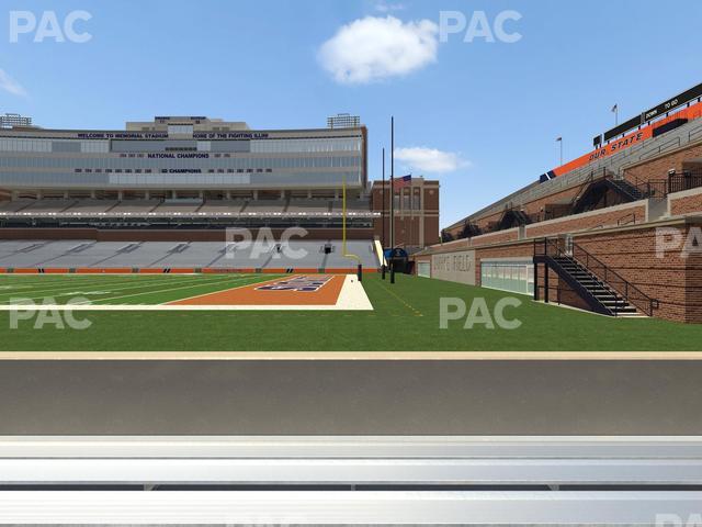 Gies Memorial Stadium - Section Front 101 Seat View