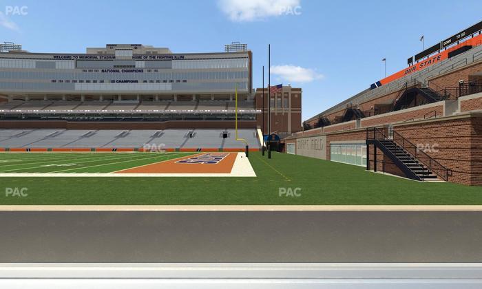 Gies Memorial Stadium - Section Front 101 Seat View