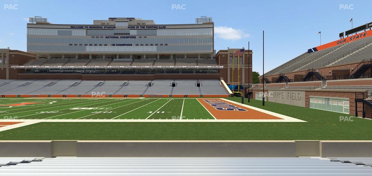 Gies Memorial Stadium - Section Front 102 Seat View