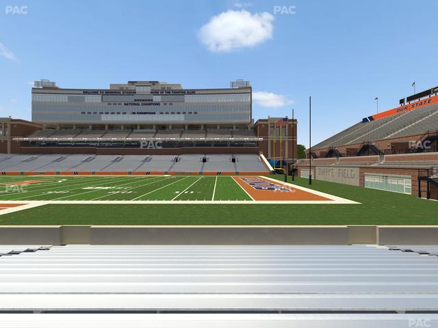 Gies Memorial Stadium - Section Front 102 Seat View