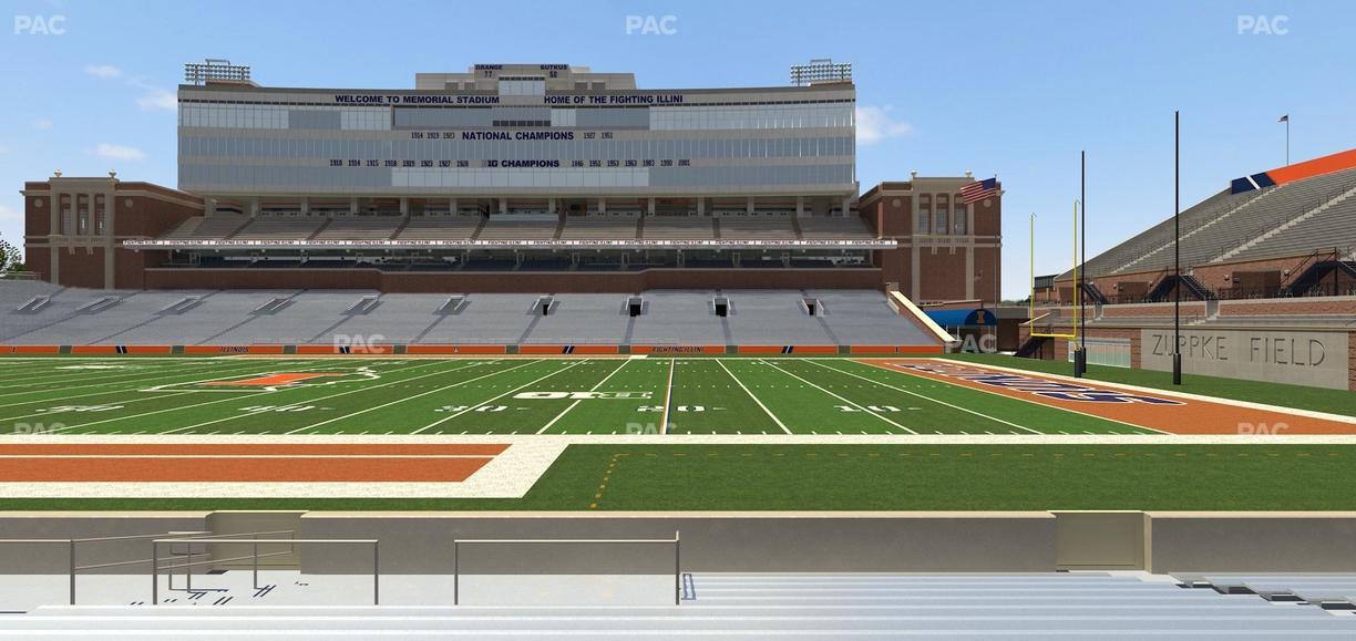 Gies Memorial Stadium - Section Front 103 Seat View