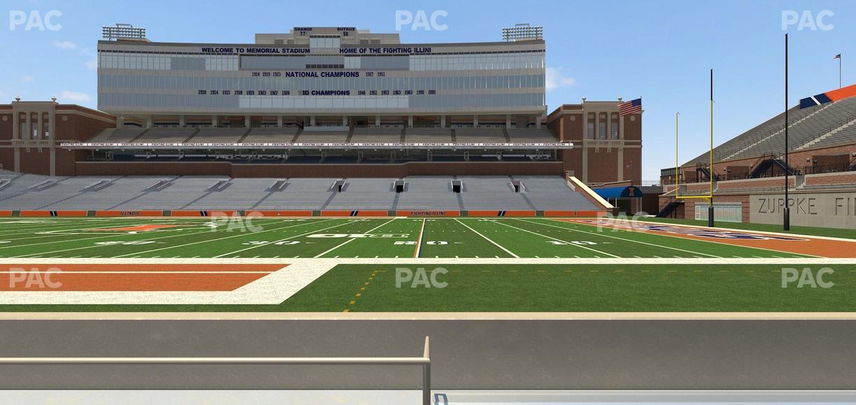 Gies Memorial Stadium - Section Front 103 Seat View