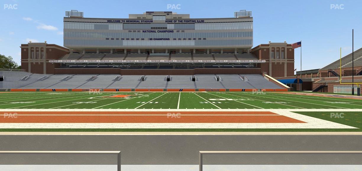 Gies Memorial Stadium - Section Front 104 Seat View