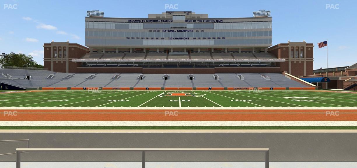 Gies Memorial Stadium - Section Front 105 Seat View