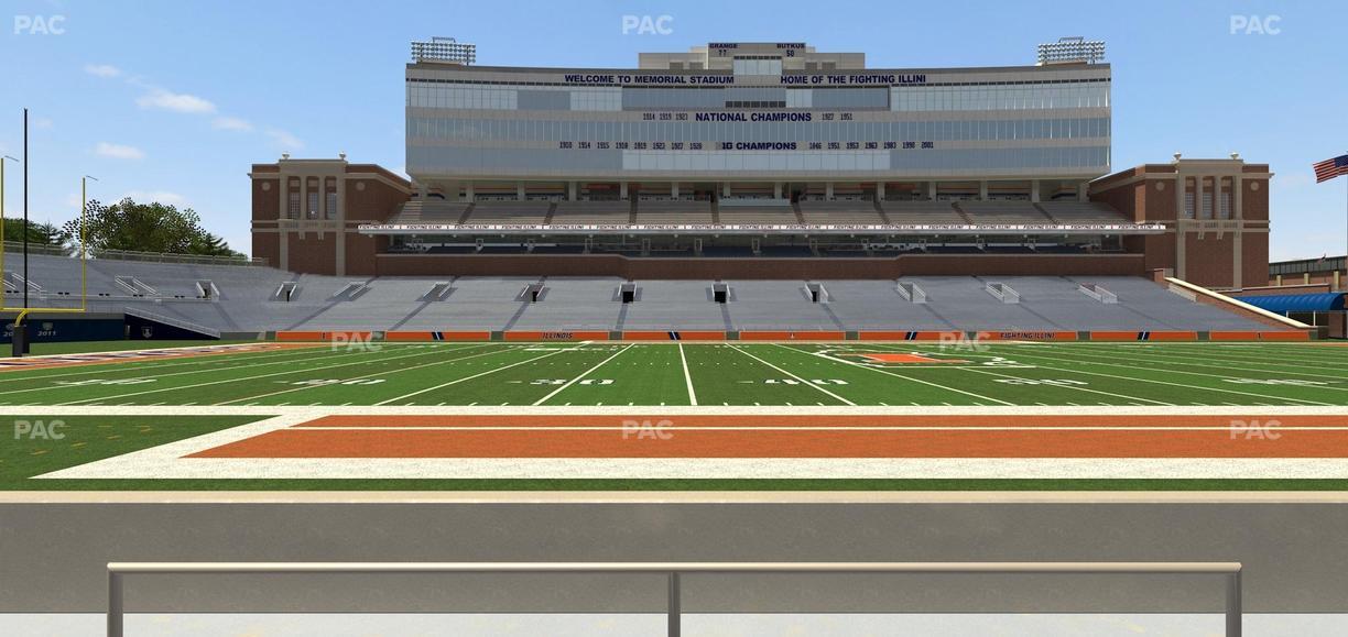 Gies Memorial Stadium - Section Front 106 Seat View