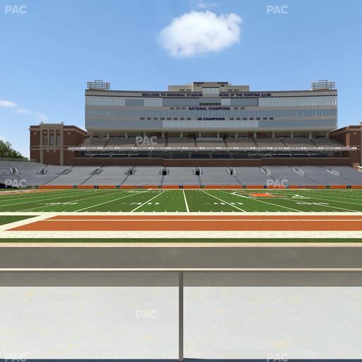 Gies Memorial Stadium - Section Front 106 Seat View