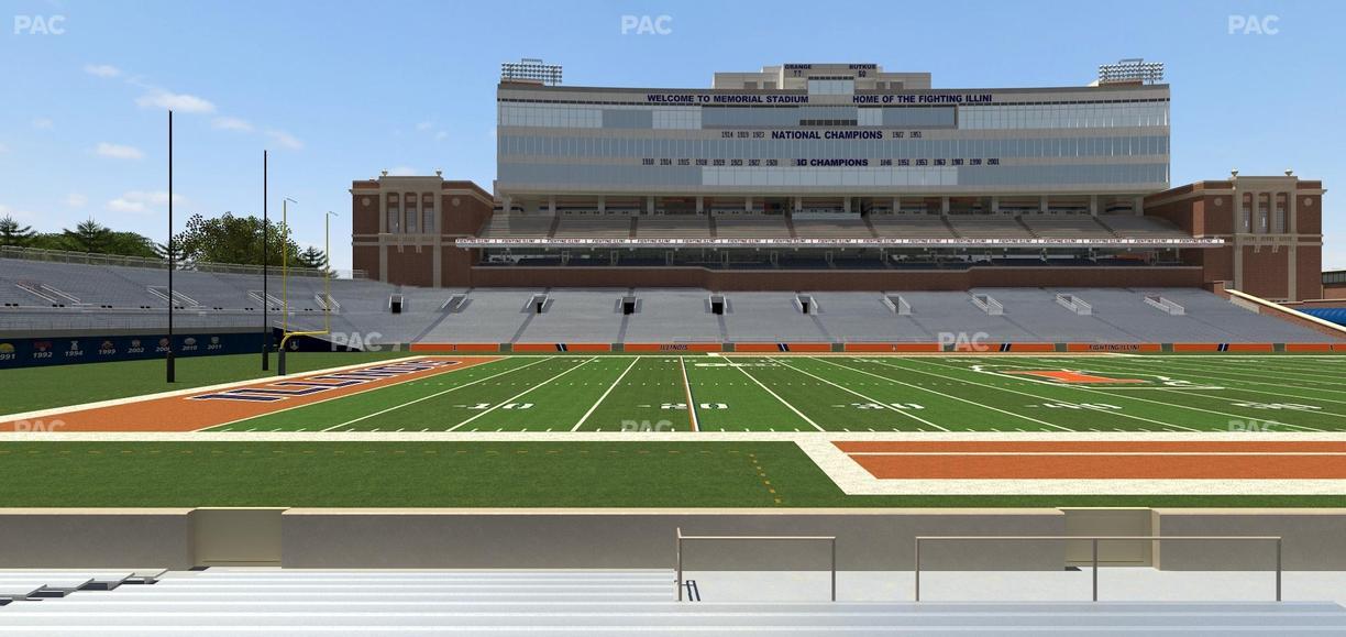 Gies Memorial Stadium - Section Front 107 Seat View