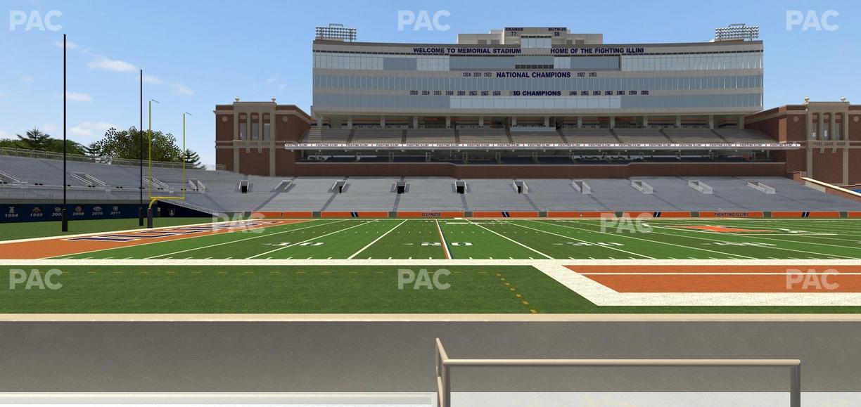 Gies Memorial Stadium - Section Front 107 Seat View