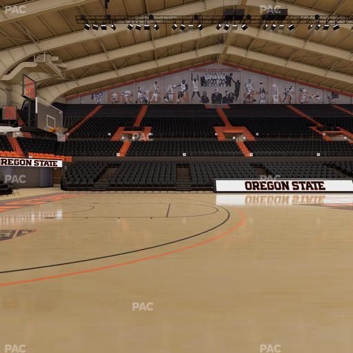 Gill Coliseum - Section Courtside Seat View
