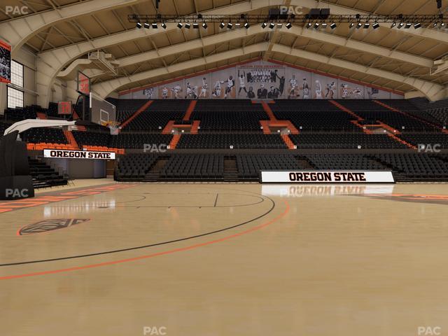 Gill Coliseum - Section Courtside Seat View Gill Coliseum - Section Courtside Seat View
