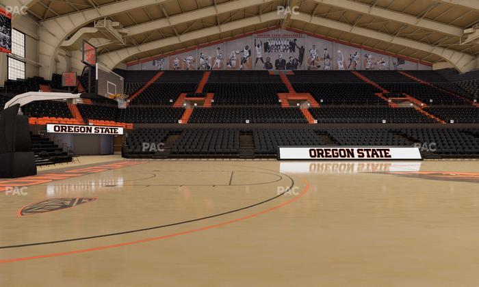 Gill Coliseum - Section Courtside Seat View
