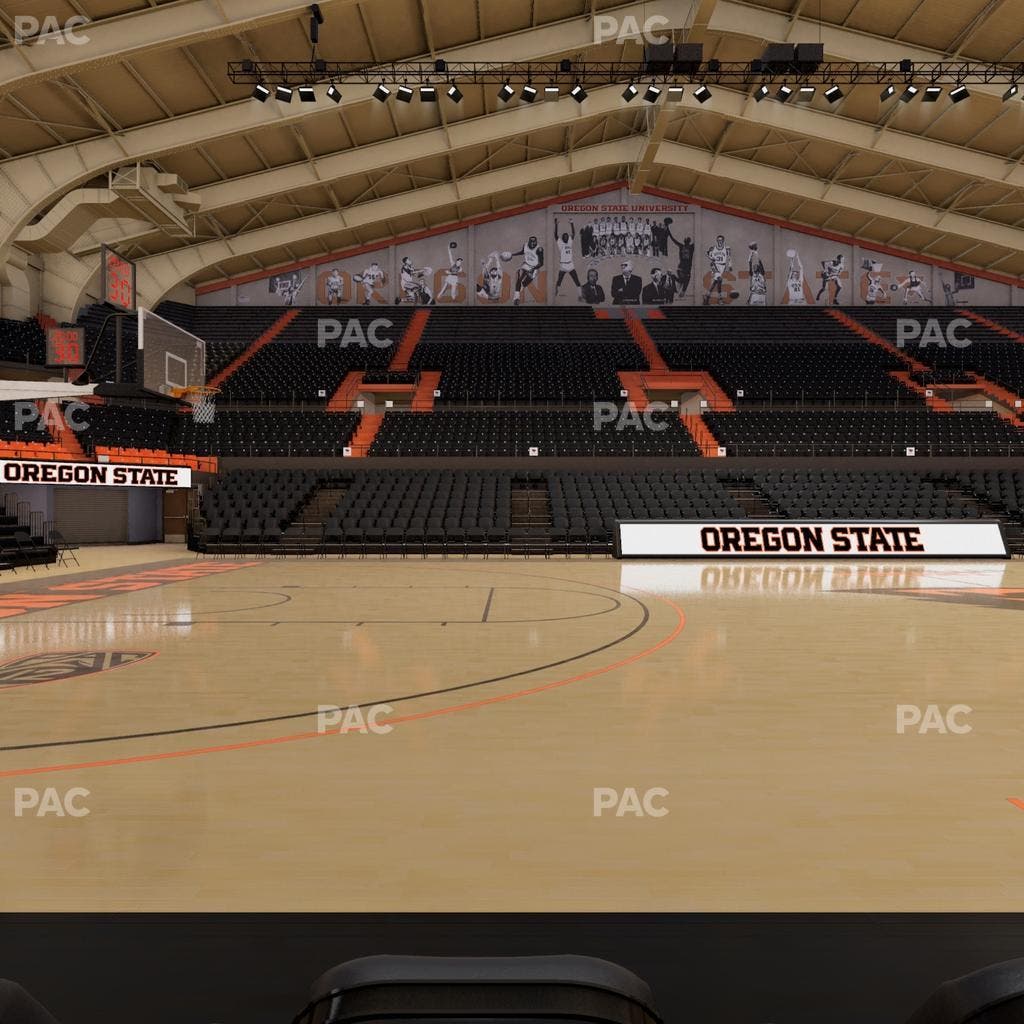 Gill Coliseum - Section Courtside Seat View