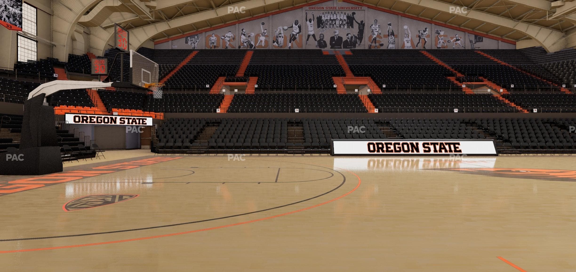 Gill Coliseum - Section Courtside Seat View
